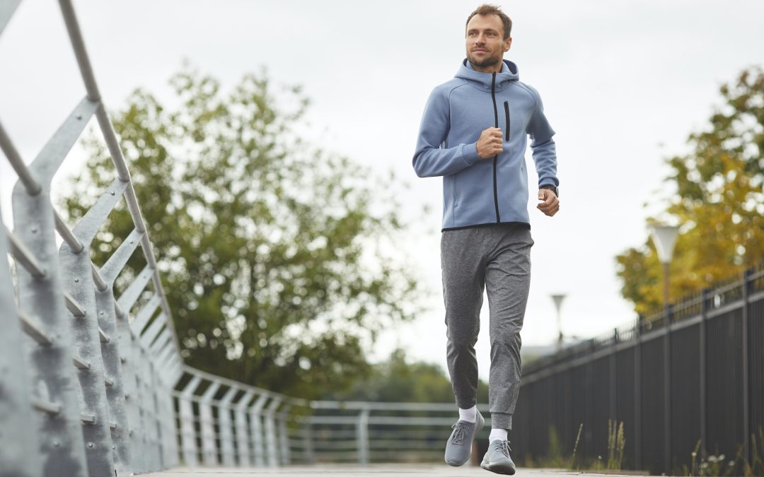 Young athlete jogging