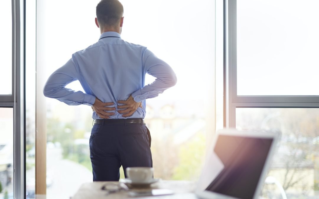 Back pain of business person