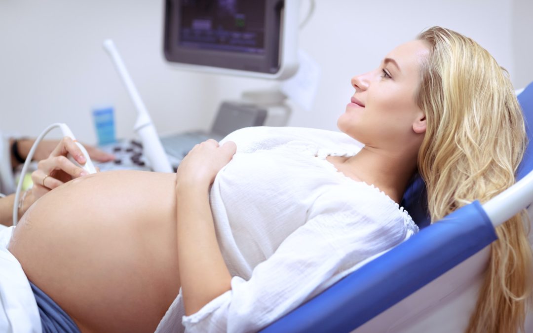 Pregnant woman on ultrasound